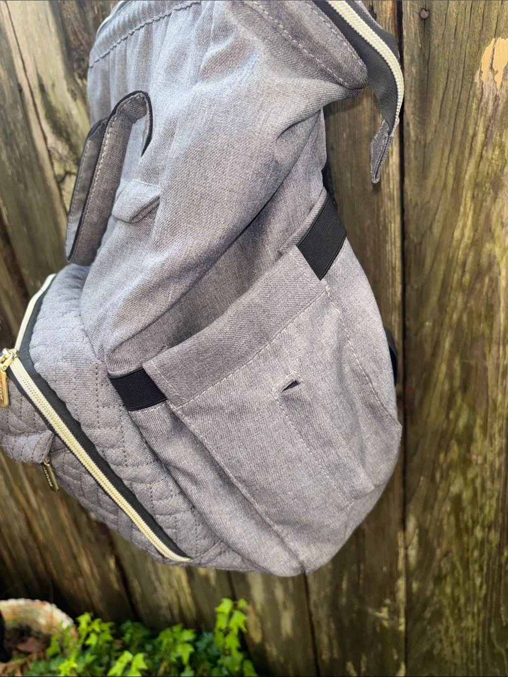 Lovevook Gray Silver Quilted Backpack Travel Bag Teacher Nurse Computer Large